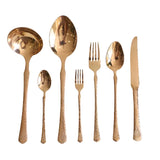 32 Pieces Cutlery Set Hammered Rose Gold at Zubaidas Homestore Best for Home Shopping