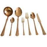 32 Pieces Cutlery Set Hammered Rose Gold at Zubaidas Homestore Online Pakistan