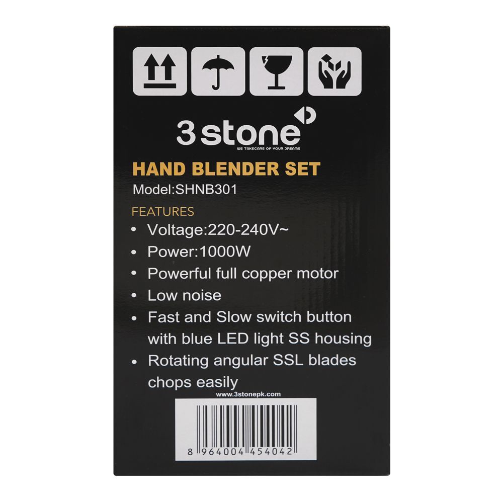 3stone 4-In-1 Hand Blender Set, 1000W SHNB301 at Zubaidas The Biggest Homestore in Pakistan