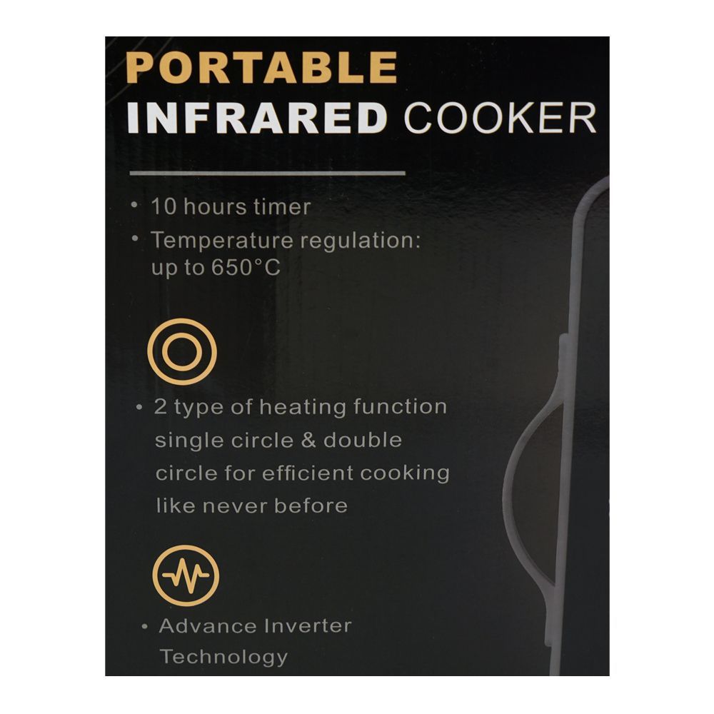 3stone Portable Infrared Cooker 400W-2200W SIFC100 at Zubaidas Most Reliable Home Store in Pakistan