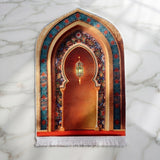Plushmink Golden Arch Hanging Lantern 3D Prayer Mat at Zubaidas Homestore