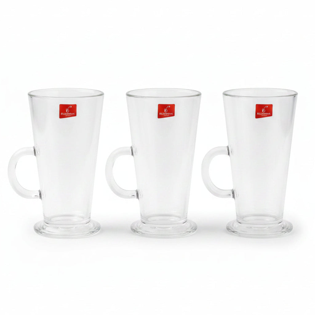 Blinkmax 3pcs Footed Glass Mug Set at Zubaidas Homestore Pakistan