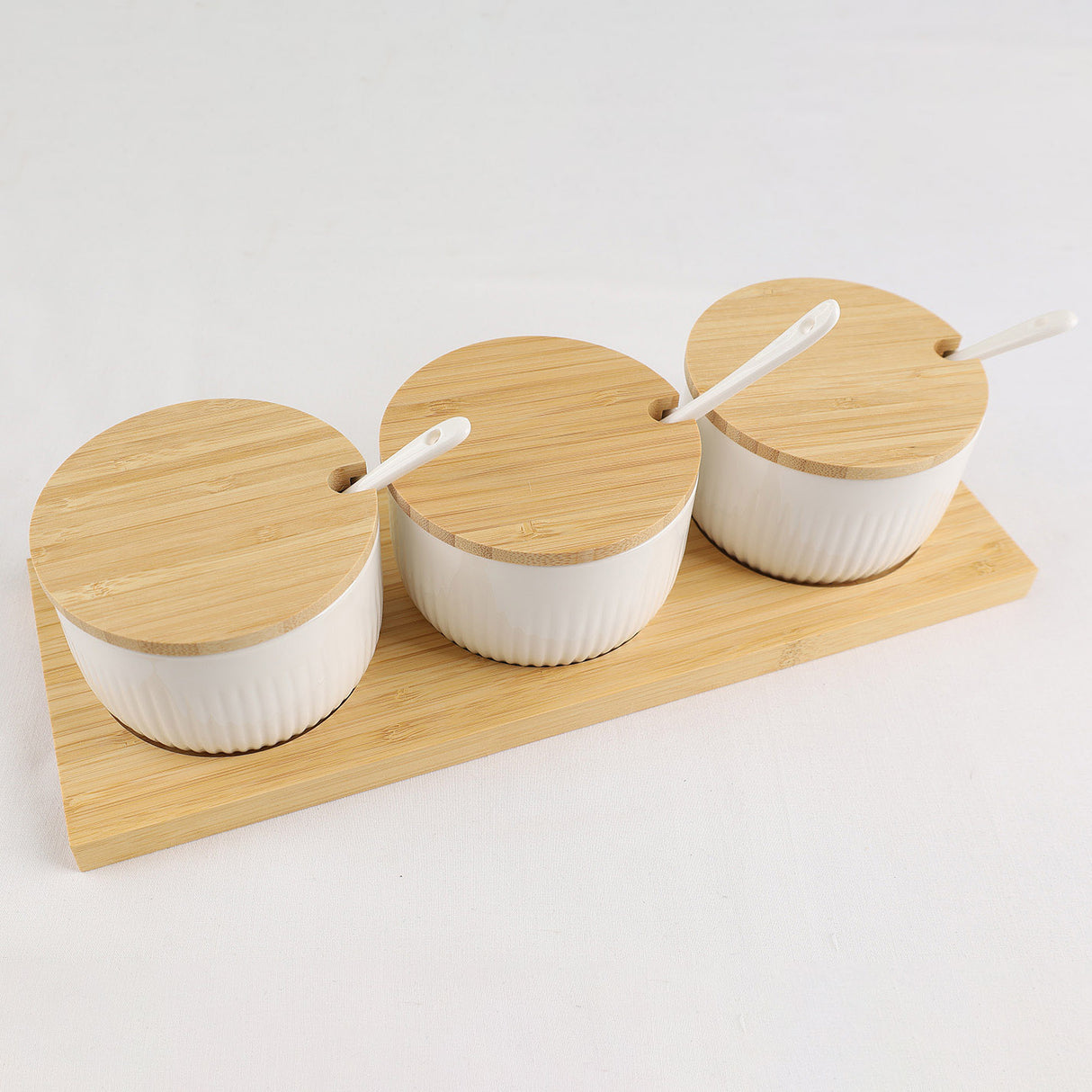 Danny Home 10 Pcs Seasoning Jar Set with Bamboo Tray. Best Homestore for Home Shopping