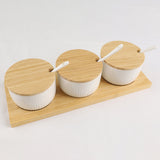 Danny Home 10 Pcs Seasoning Jar Set with Bamboo Tray. Best Homestore for Home Shopping