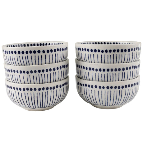 Danny Home 6Pcs Bowl Set Dotted Rim 11.5cm at Zubaidas Homestore Pakistan