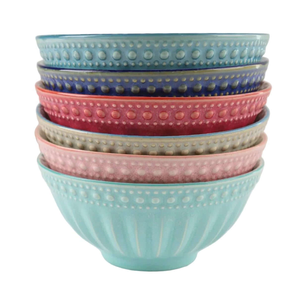 Danny Home 6Pcs Ceramic Bowl Multi Color 15.2cm at Zubaidas Homestore Pakistan