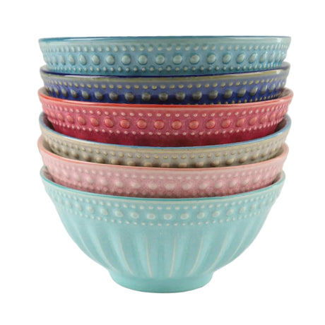 Danny Home 6Pcs Ceramic Bowl Multi Color 15.2cm at Zubaidas Homestore Pakistan