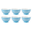 Danny Home 6Pcs Ceramic Bowl Sky Blue Vintage 13cm at Zubaidas Homestore Pakistan