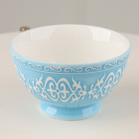 Danny Home 6Pcs Ceramic Bowl Sky Blue Vintage 13cm. Best Homestore for Home Shopping