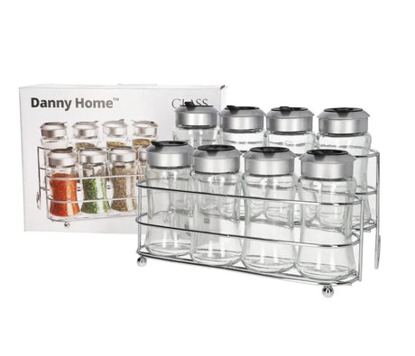 Danny Home 9 Pieces Seasoning Bottle Set With Stand 100ml at Zubaidas Homestore