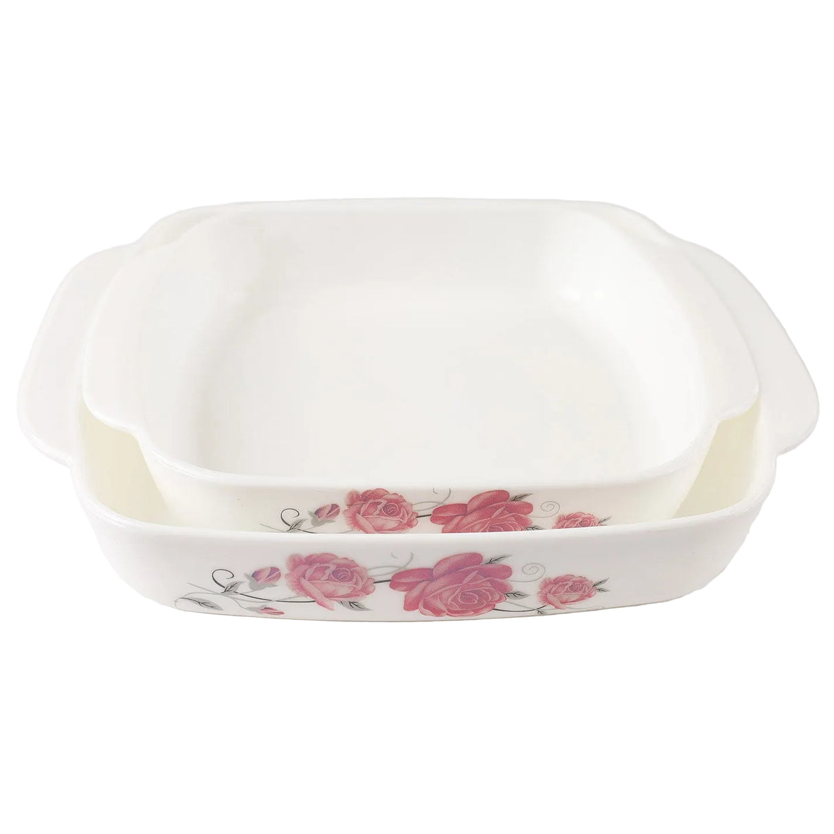 Danny Home Casserole Baking Dish 2 Pieces Red Rose Floral. Number 1 Homestore for Home Shopping