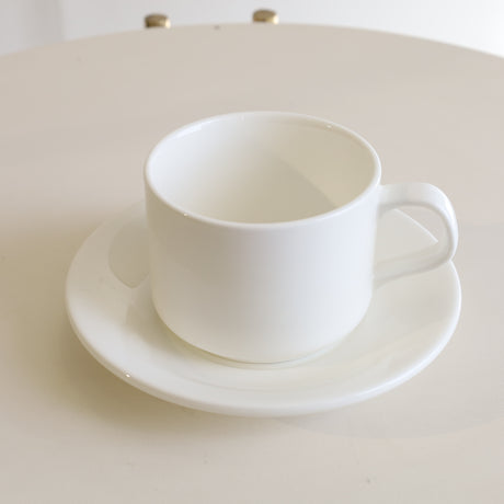 Danny Home Cup and Saucer Set 6 Pieces Ceramic White. Best Place for Home Shopping