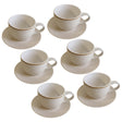 Danny Home Cup and Saucer Set 6 Pieces Oatmeal Speckle at Zubaidas Homestore Pakistan