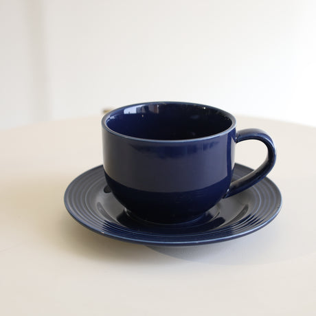 Danny Home Cup and Saucer Set 6 Pieces Solid Gloss Navy. Most Famous Homestore Iin Pakistan