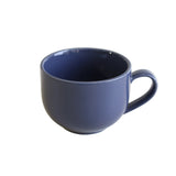 Danny Home Cup and Saucer Set 6 Pieces Solid Satin Denim Blue. Best Homestore for Home Shopping