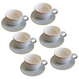 Danny Home Cup and Saucer Set 6 Pieces Speckled Light Blue Stoneware at Zubaidas Homestore Pakistan