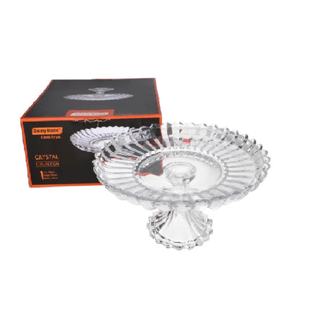 Danny Home Glass Salad Footed Bowl 29.8cm at Zubaidas Homestore