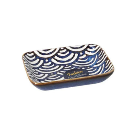 Danny Home Rectangular Ceramic Dish Blue Pattern 9.5cm at Zubaidas Homestore Pakistan