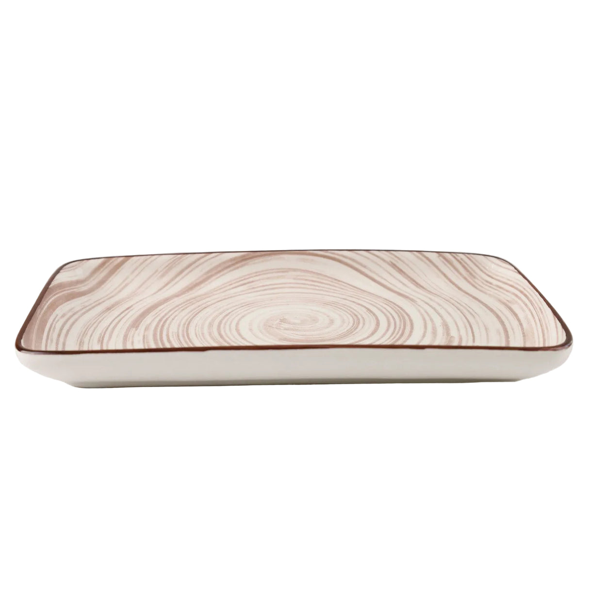 Danny Home Rectangular Platter Brown Swirl Pattern 20cm at Zubaidas Homestore Pakistan