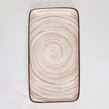 Danny Home Rectangular Platter Brown Swirl Pattern 20cm. Best Homestore for Home Shopping