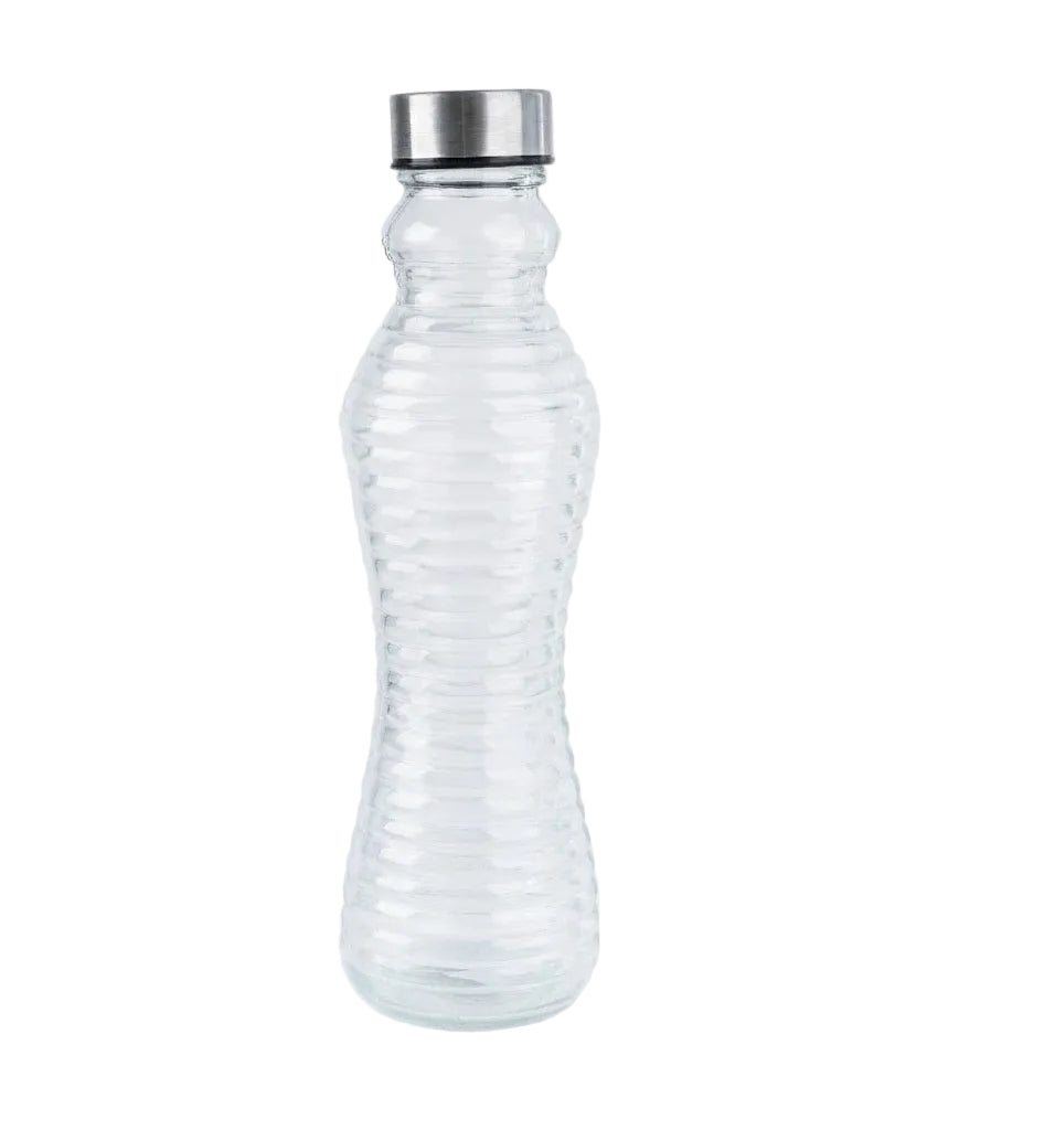 Danny Home Ribbed Glass Water Bottle 500ml at Zubaidas Homestore