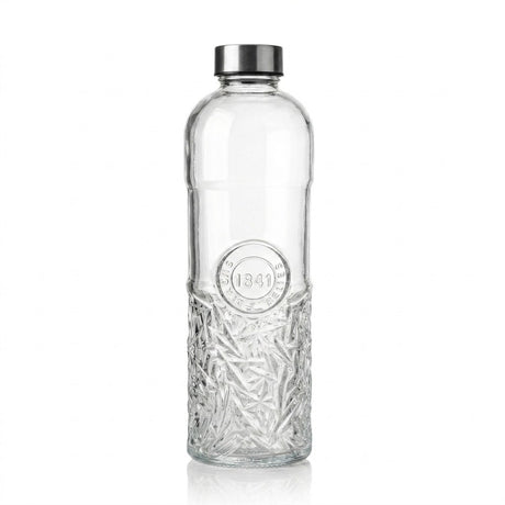 Danny Home Textured Embossed Glass Bottle 1000ml at Zubaidas Homestore
