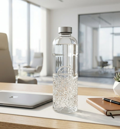Danny Home Textured Embossed Glass Bottle 1000ml at Zubaidas Homestore Best for Home Shopping