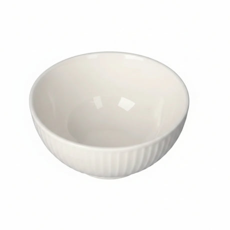 Danny Home White Ceramic Ribbed Bowl 12.2cm at Zubaidas Homestore