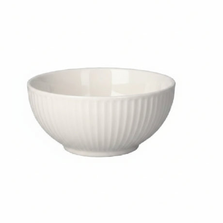 Danny Home White Ceramic Ribbed Bowl 12.2cm at Zubaidas Homestore Best for Home Shopping