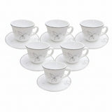 Danny Homes Cup and Saucer Set 6 Pieces Floral Line-Art at Zubaidas Homestore Pakistan