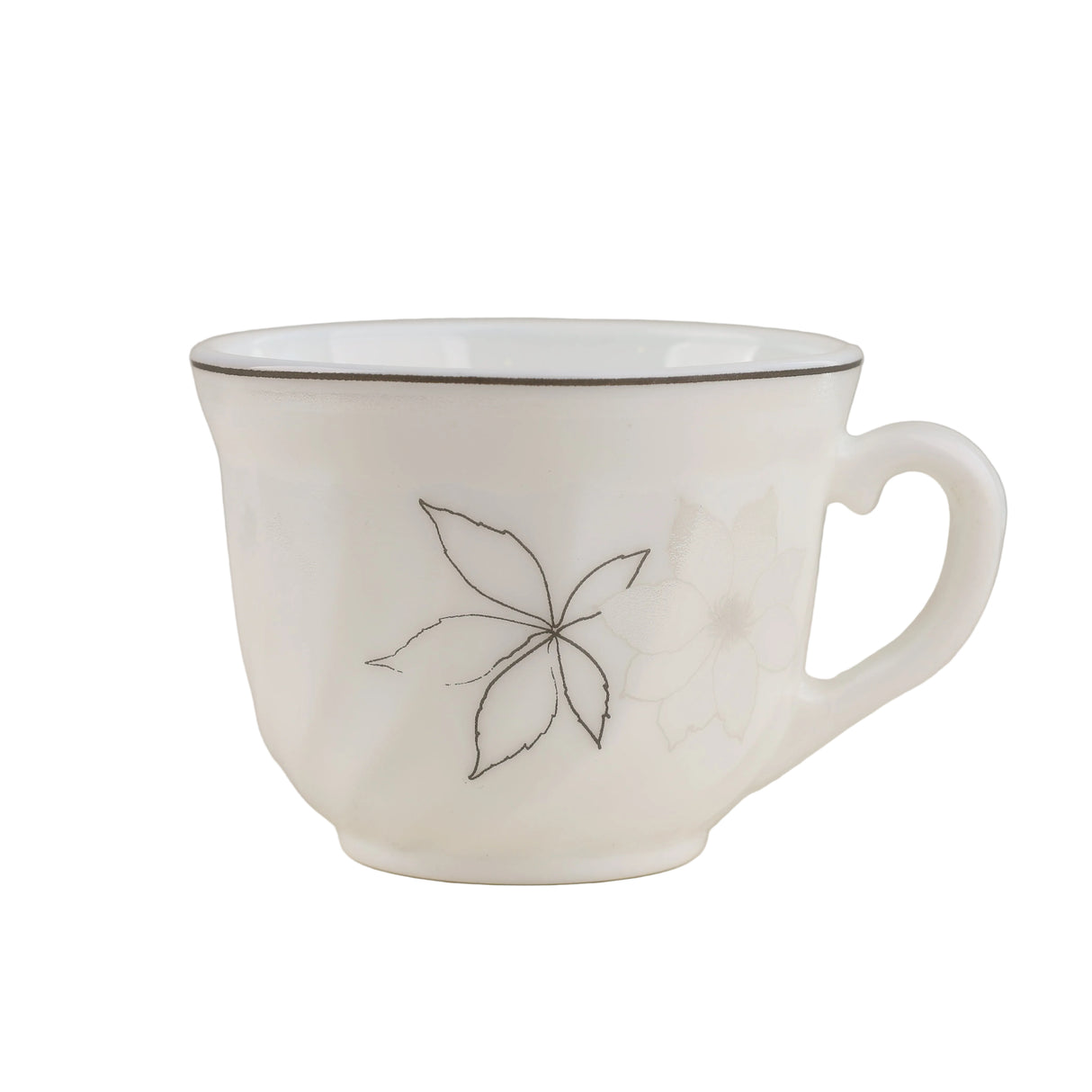Danny Homes Cup and Saucer Set 6 Pieces Floral Line-Art. Best Homestore for Home Shopping