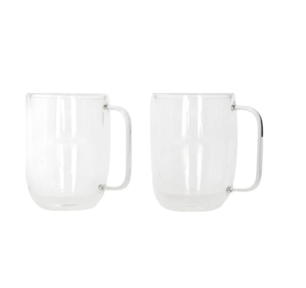 Danny Home Double Walled Glass Mug with Handle 200ml at Zubaidas Homestore Best for Home Shopping