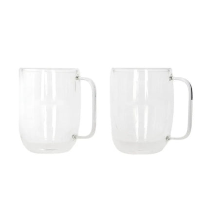 Danny Home Double Walled Glass Mug with Handle 200ml at Zubaidas Homestore Best for Home Shopping
