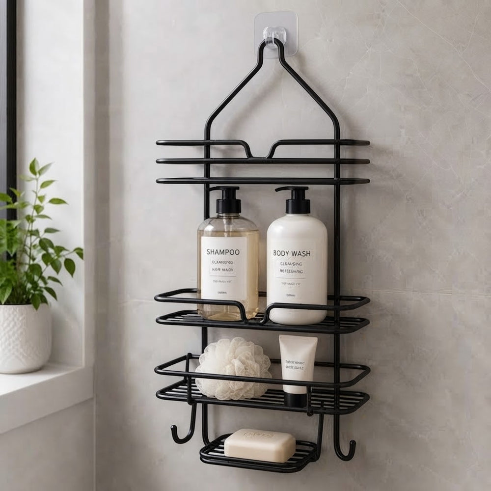 Danny Home Black Metal Hanging Shower Caddy 3 Tier at Zubaidas Homestore 