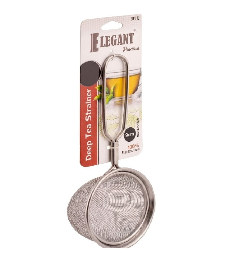 Elegant Deep Tea Strainer 9cm Stainless Steel at Zubaidas homestore - Pakistan's Favorite Destination for Home Shopping