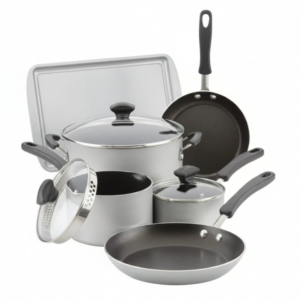 Shop the Farberware 15 Pieces Dishwasher Safe Non-Stick Cookware Set Silver at Zubaidas Homestore  Pakistan’s Trusted Home Shopping Store