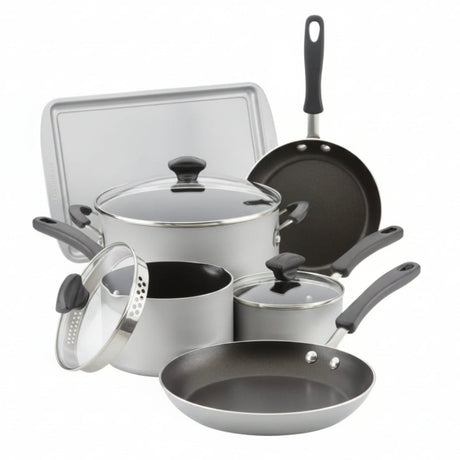 Shop the Farberware 15 Pieces Dishwasher Safe Non-Stick Cookware Set Silver at Zubaidas Homestore  Pakistan’s Trusted Home Shopping Store