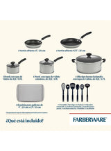 Farberware 15 Pieces Dishwasher Safe Non-Stick Cookware Set Silver. Shop Online at Zubaidas Homestore Pakistan