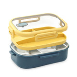 Homeatic Stainless Steel Lunch Box With Cutlery 850ml Blue at Zubaidas Homestore Pakistan