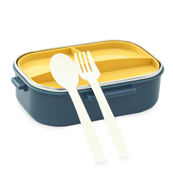 Homeatic Stainless Steel Lunch Box With Cutlery 850ml Blue at Zubaidas Best Home store in Pakistan