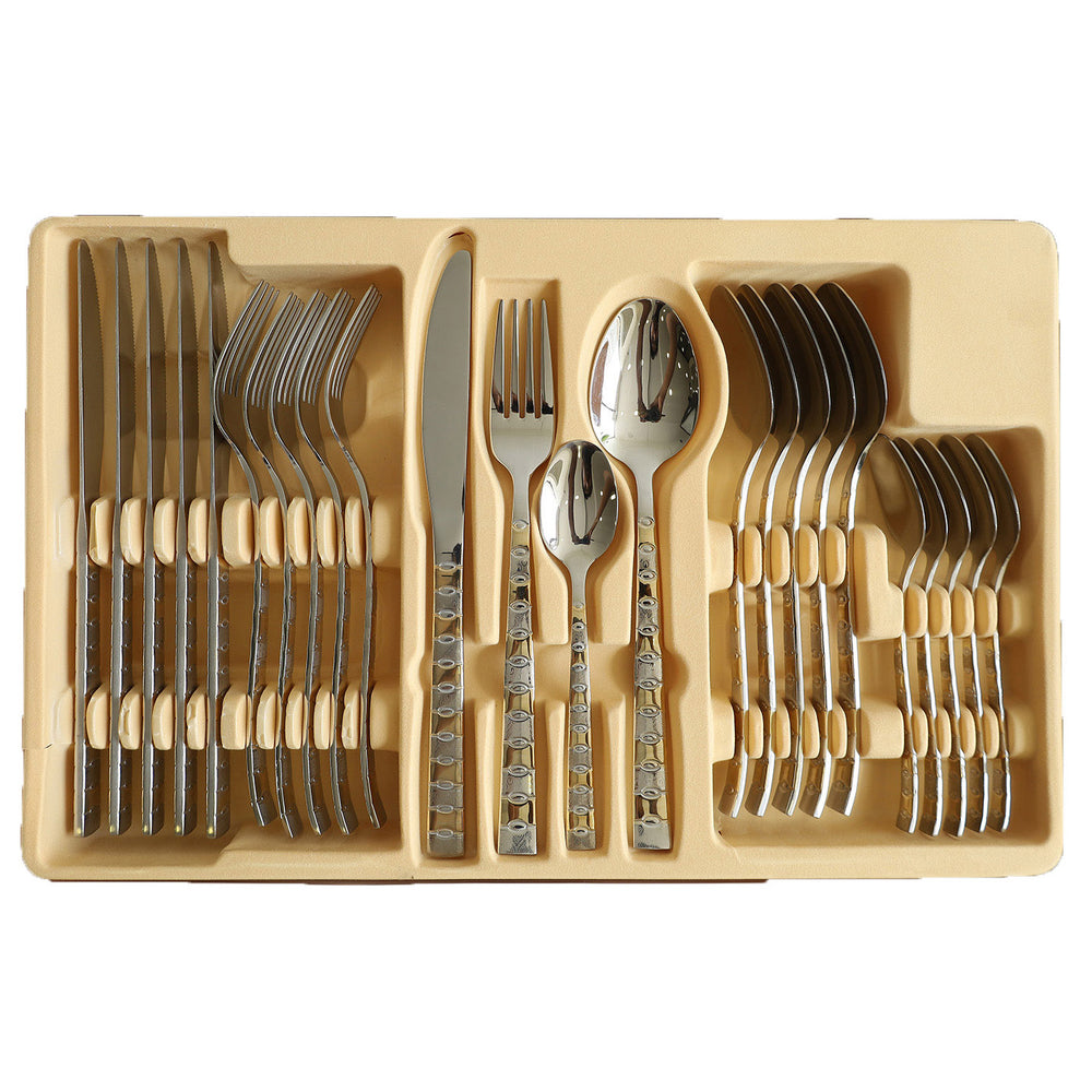 MYD Vintage Cutlery Set 24 Pieces Silver Golden at Zubaidas Homestore Pakistan