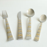MYD Vintage Cutlery Set 24 Pieces Silver Golden. Best Place for Home Shopping