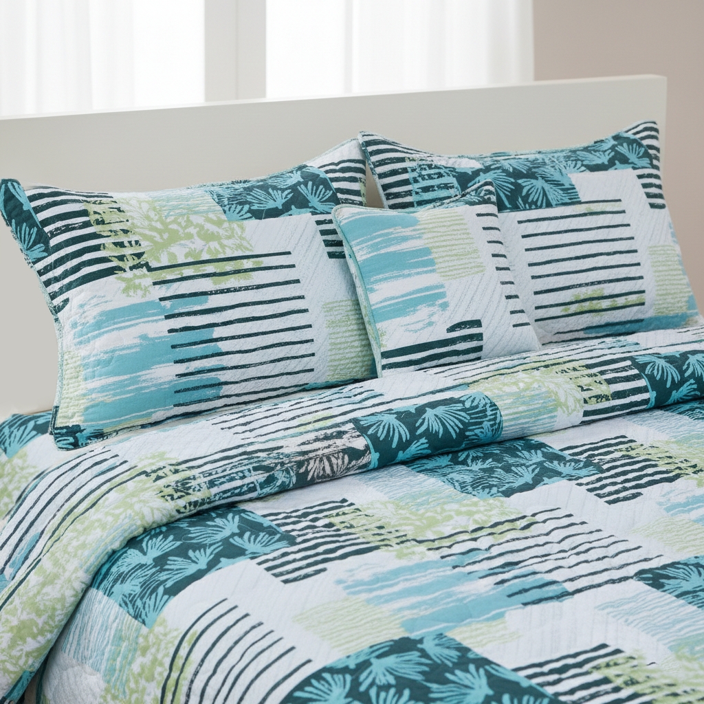 Plushmink Comfora 5 Pcs Bed in a Bag-Wave at Zubaidas Homestore. No1 Homestore In Pakistan