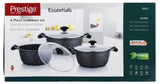 Prestige Essentials Granite 6 Piece Non-Stick Cast Aluminium Cookware Set Black at Zubaidas Homestore
