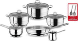 Prestige Stainless Steel 18/10 cookware set 12 Pieces at Zubaidas Homestore. Best Place for Home Shopping 