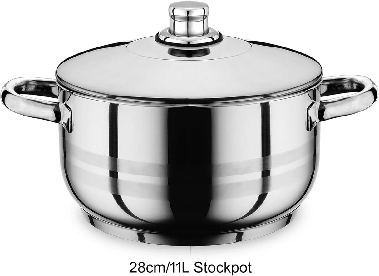 Prestige Stainless Steel 18/10 cookware set 12 Pieces at Zubaidas Homestore. Best Homestore In Pakistan 