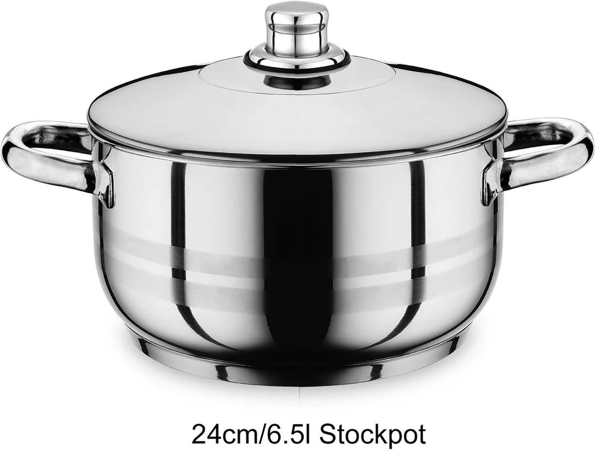Prestige Stainless Steel 18/10 cookware set 12 Pieces at Zubaidas Homestore. Largest Place for Home Shopping 