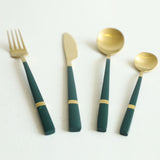 Stainless Steel 24 Piece Cutlery Set Green Golden HB-A01-3G. Most Popular Homestore In Pakistan 
