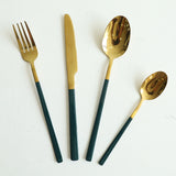 Stainless Steel 24 Piece Cutlery Set Green Golden. Most Popular Homestore in Pakistan