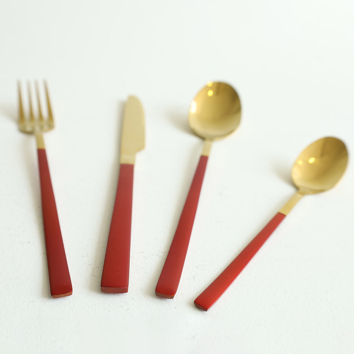 Stainless Steel 24 Piece Cutlery Set Red Golden. Most Famous Homestore in Pakistan
